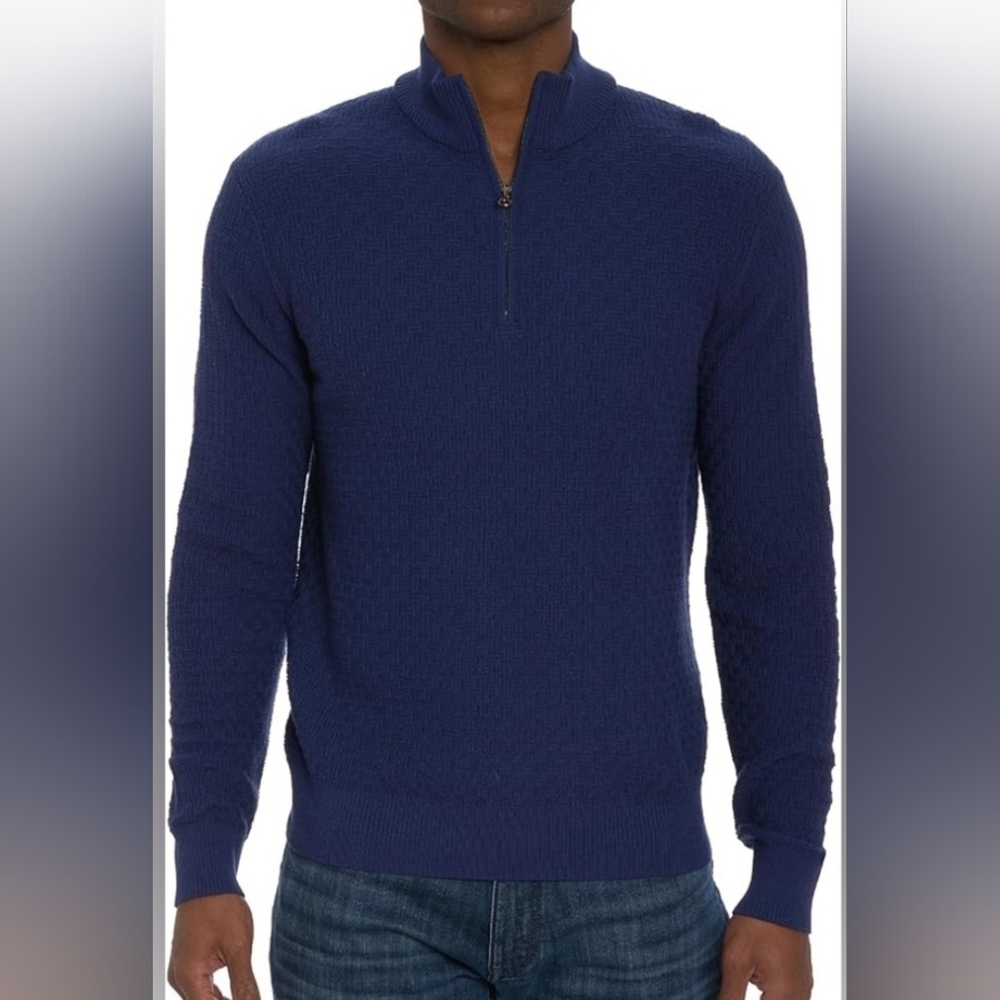 Robert Graham 1/4 Zip Pullover in Navy